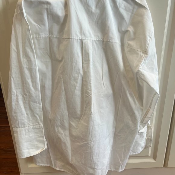 Madewell Poplin Oversized Tuxedo Shirt Sz M - Picture 5 of 5